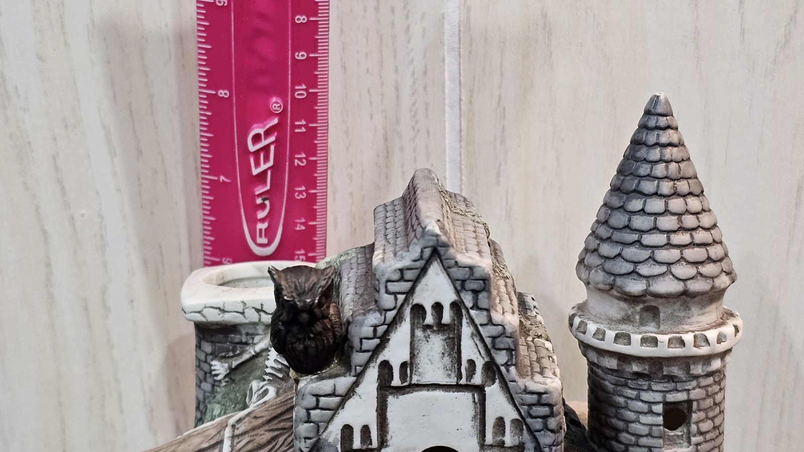 Haunted House Lighted Halloween Castle Midwest Importers Spooky Scary Skeleton