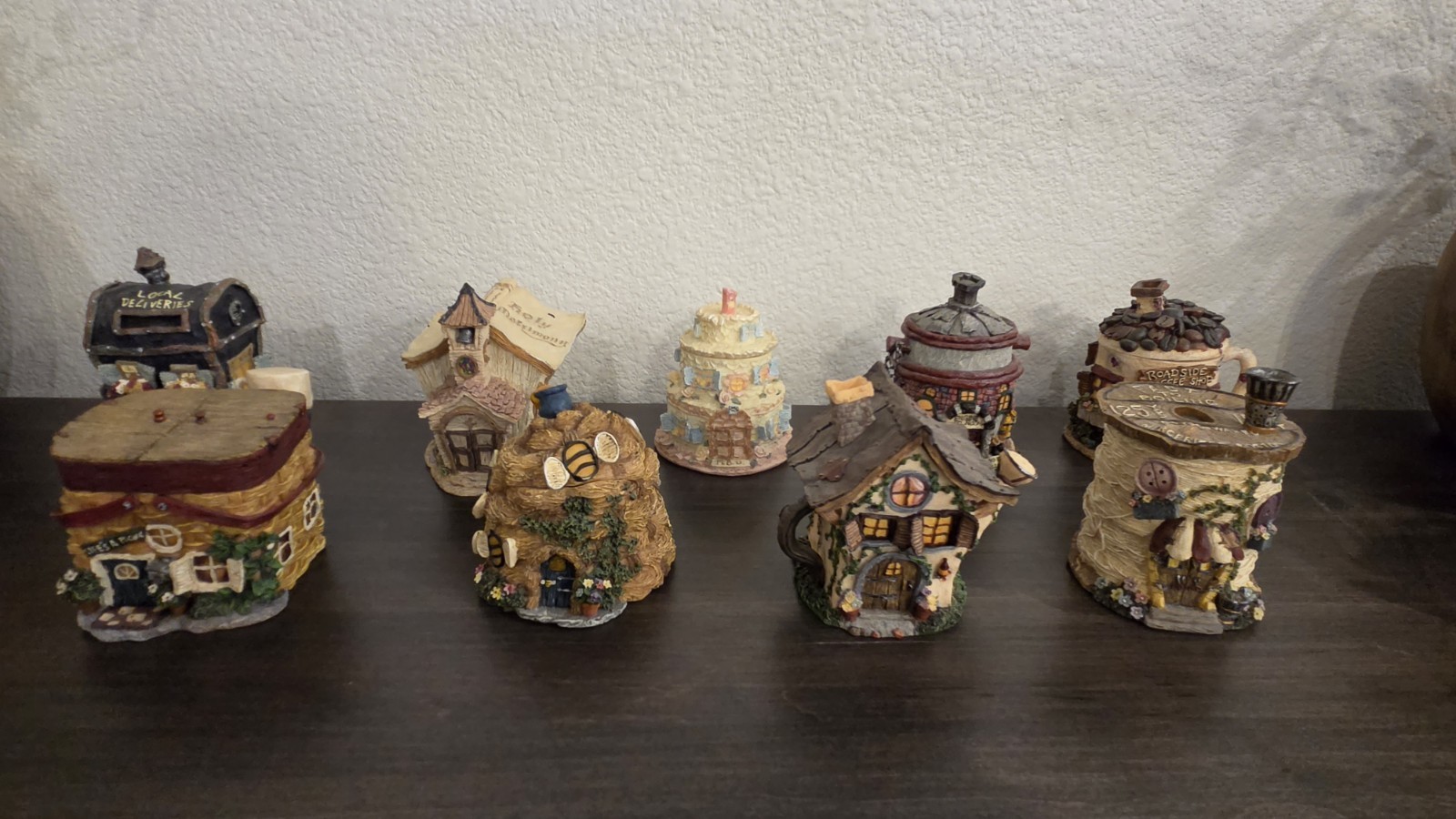 Vintage Boyds Collection Rt 33 1/3 Limited Edition Village Set Of 9 1E 2001-2003