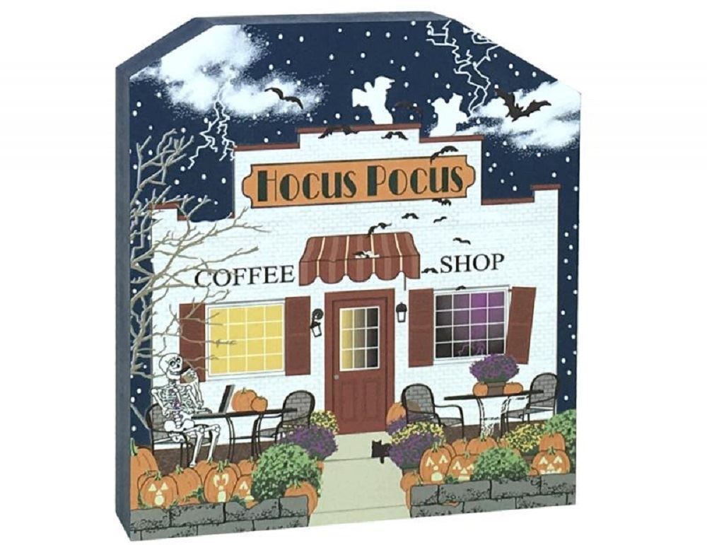 Cat’s Meow Village Halloween Hocus Pocus Coffee Shop #18-631 New
