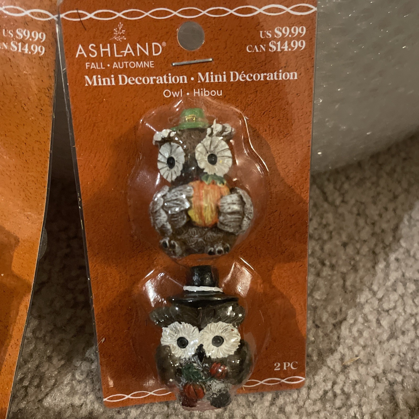 Ashland Fall Mini Decorations Table Lamp , Owls, Drink Cupcake, Bicycle Set Of 4