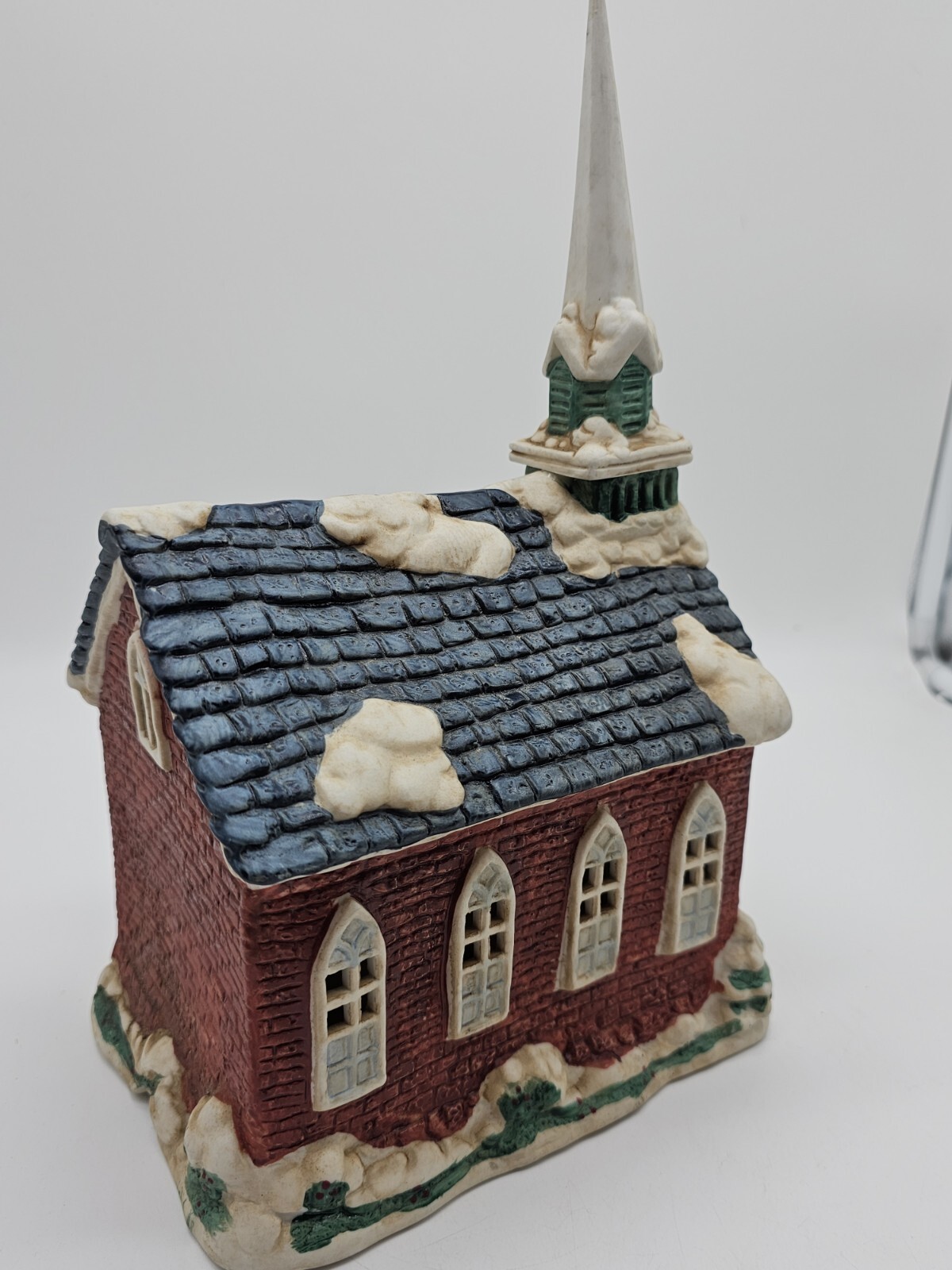 Vintage American Village Country Church Christmas Ceramic Taiwan Steeple