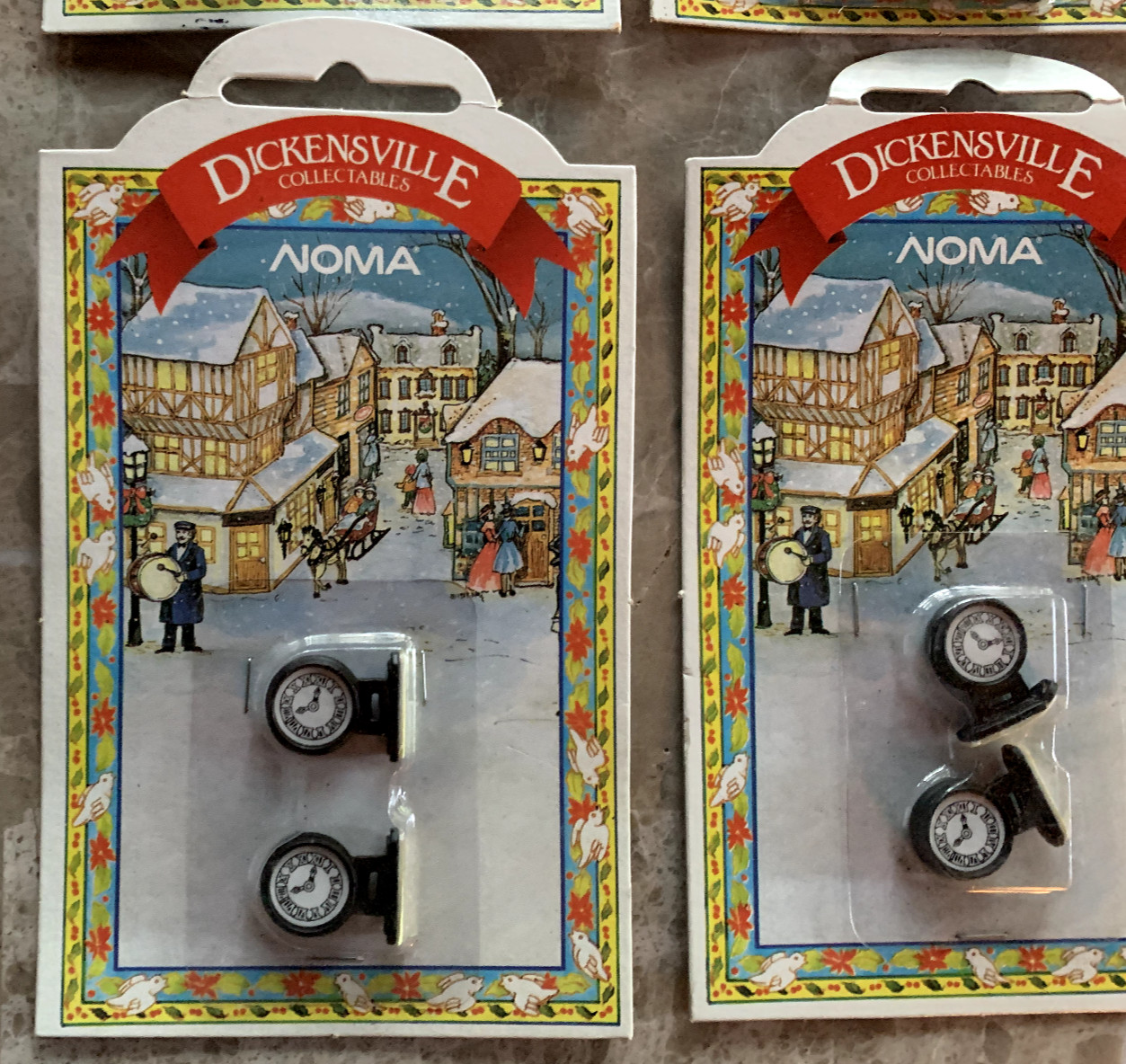 Dickensville Collectibles NOMA Christmas Village Miniature Figurines Lot of 9