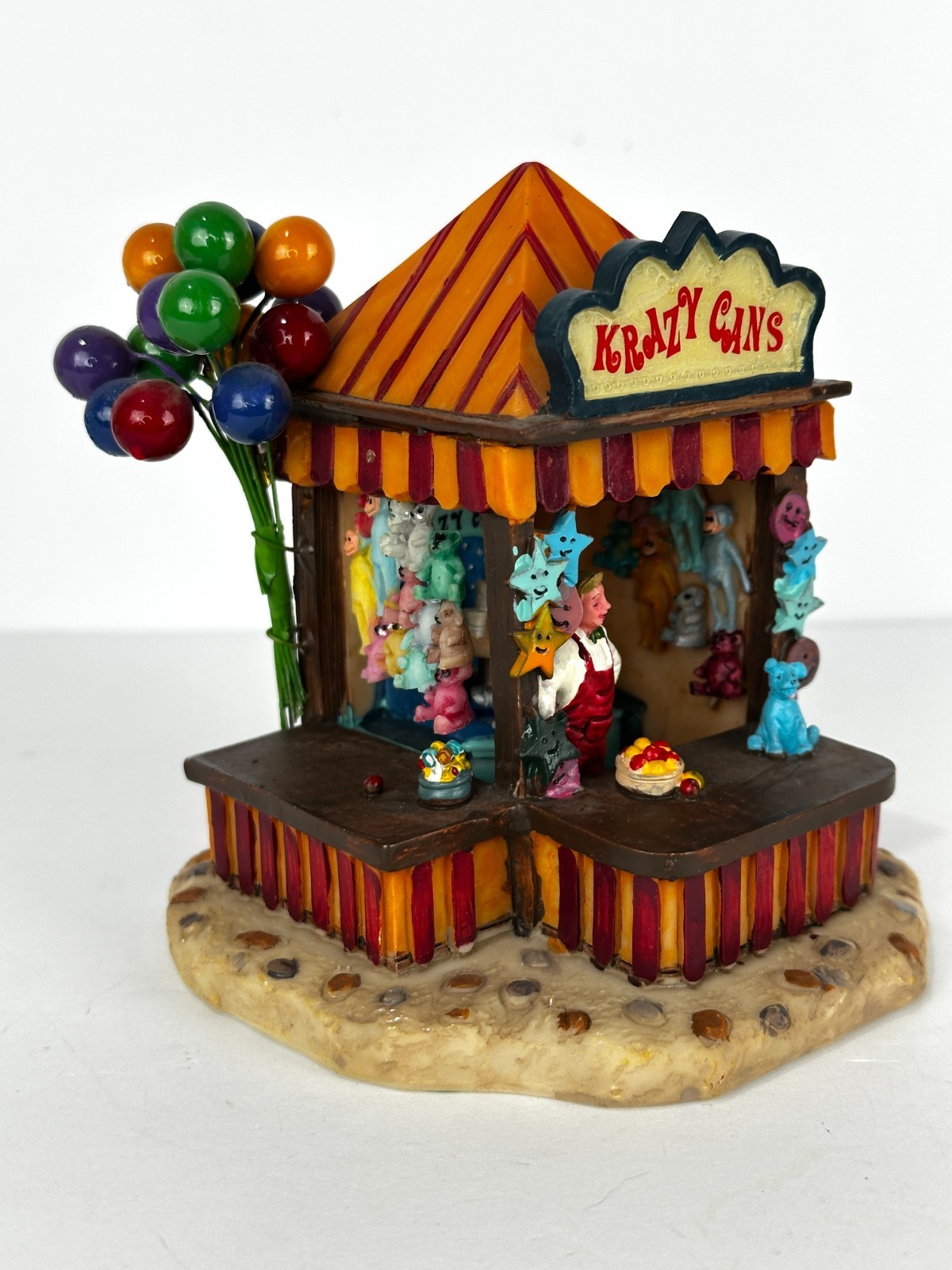 Lemax Carnival Krazy Crazy Cans Game Booth Circus Fair Festival