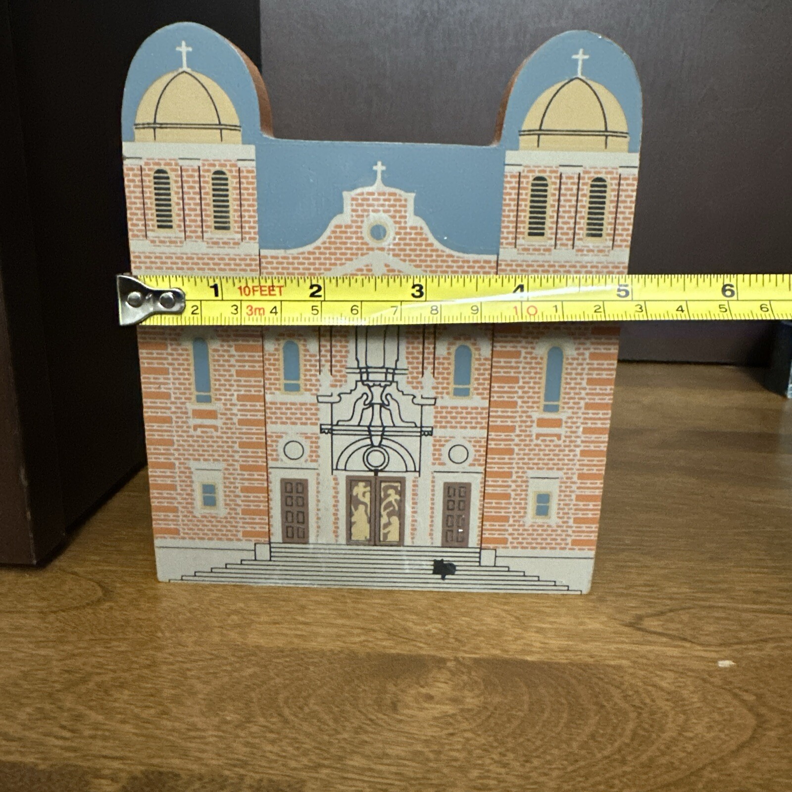 Cat’s Meow Wooden Shelf Sitter St Joseph Church Ashtabula OH Faline Jones