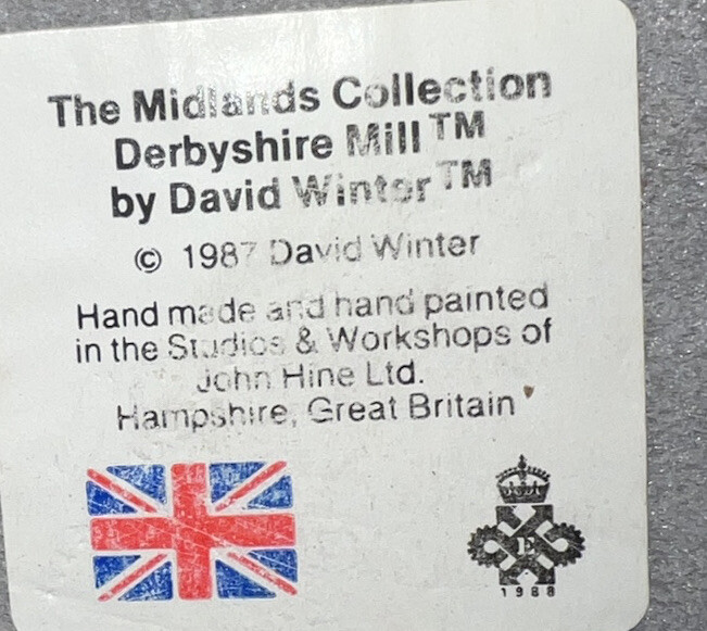 5 Pc Vintage David Winter Collection DERBYSHIRE MILL, THE BOTHY, STRATFORD HOUSE