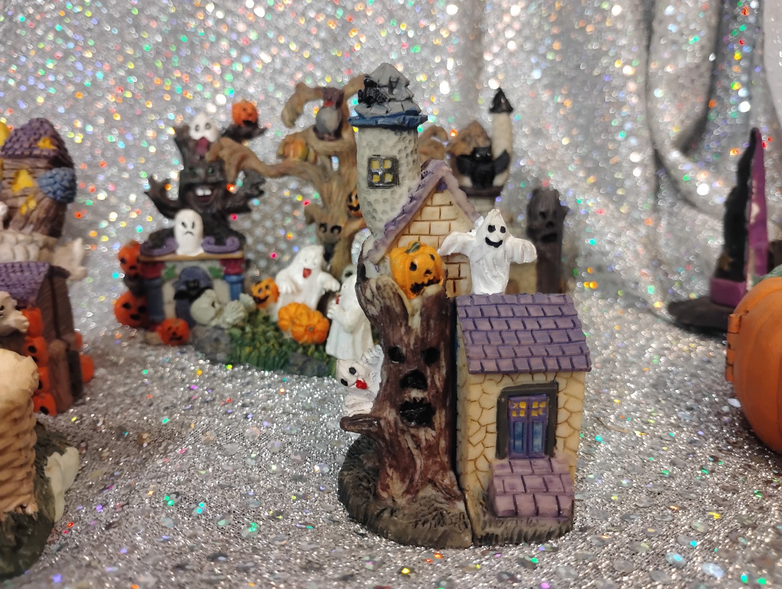 Lot of 13 Assorted Small Halloween Village Figures 1″-3″ – See Pictures