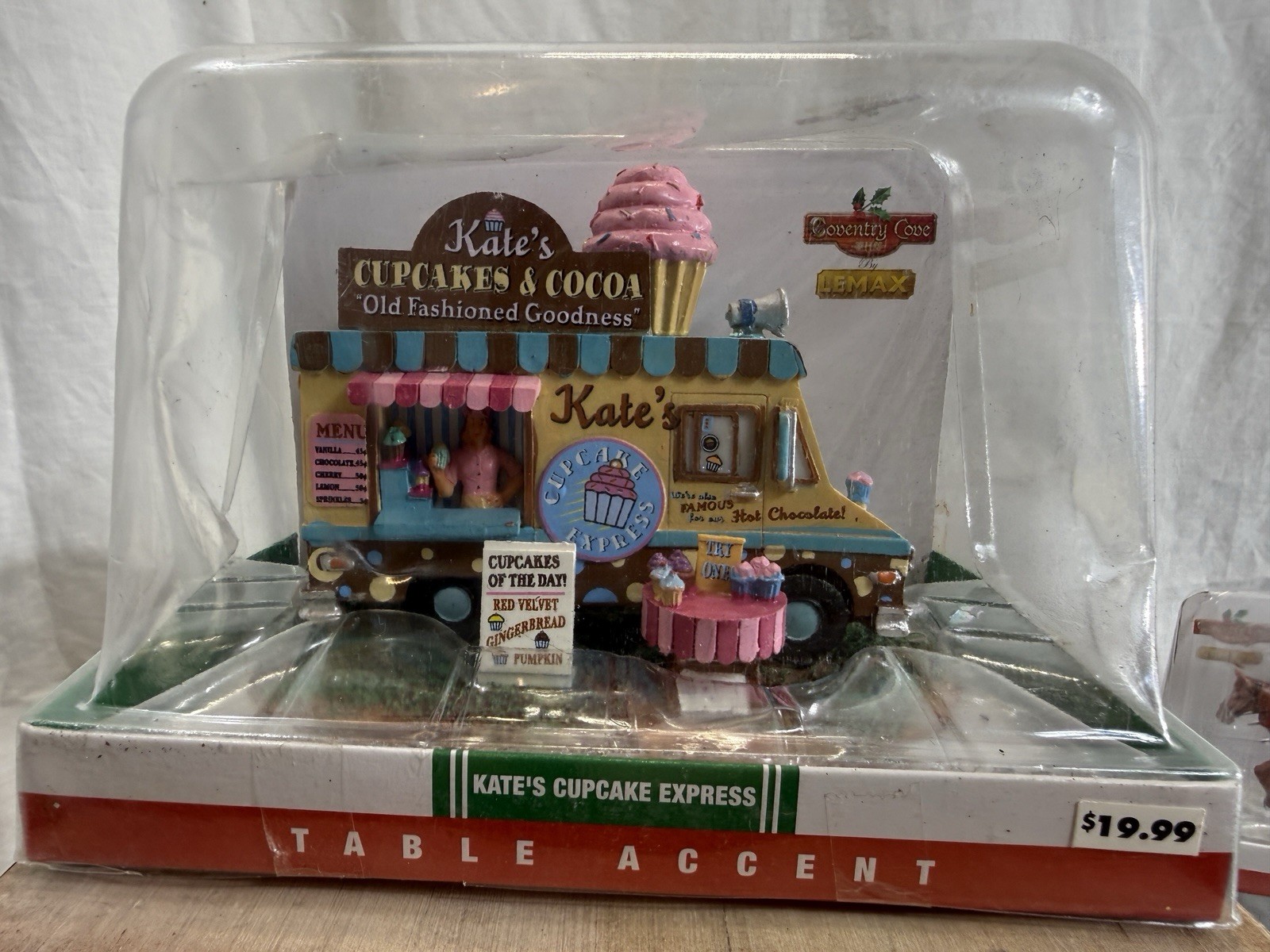 Lemax Kate’s Cupcake Express Snow Village Accessory Retired Food Truck