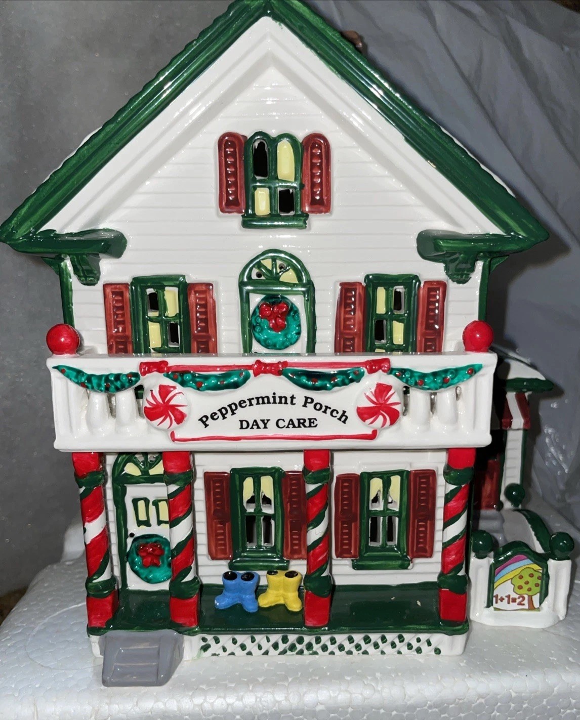 Dept 56 Snow Village Set: Daycare, Playground, Nanny/Preschoolers (3)