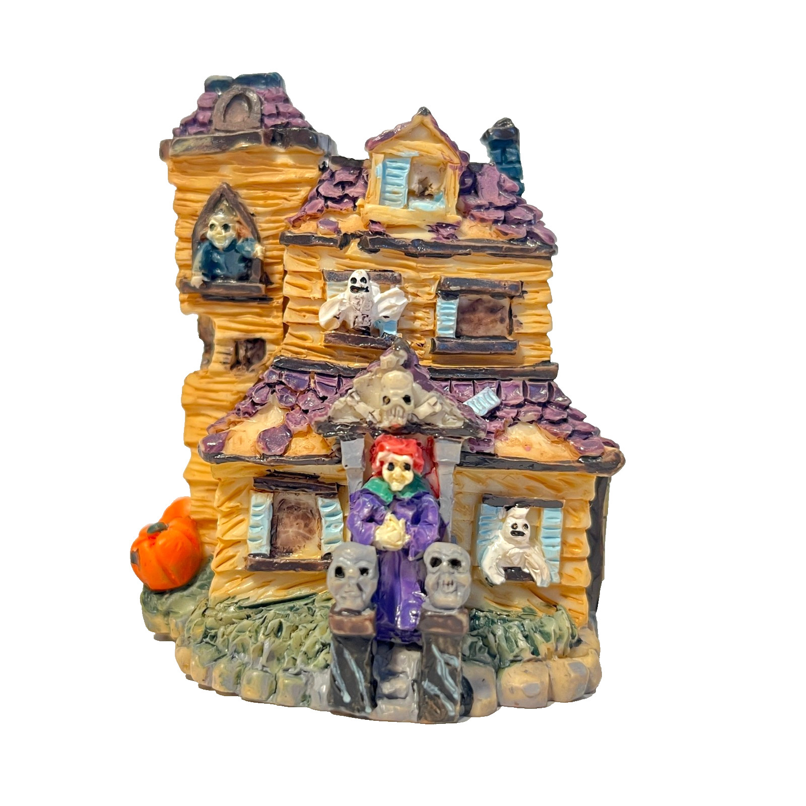 Vintage Halloween Miniature Houses (3) Open To Interior Spooky Scenes, HTF