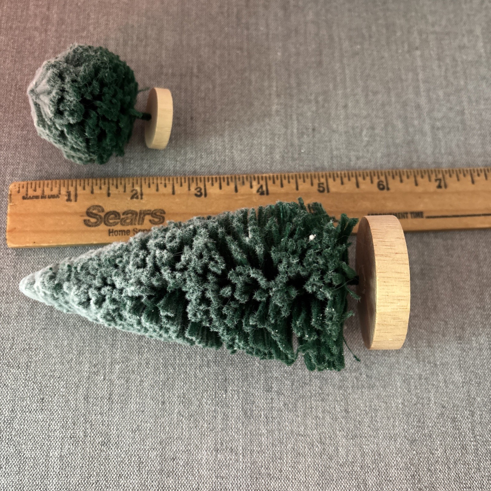 LOT of 7 Department 56 Trees Bushes Snow covered VINTAGE Taiwan