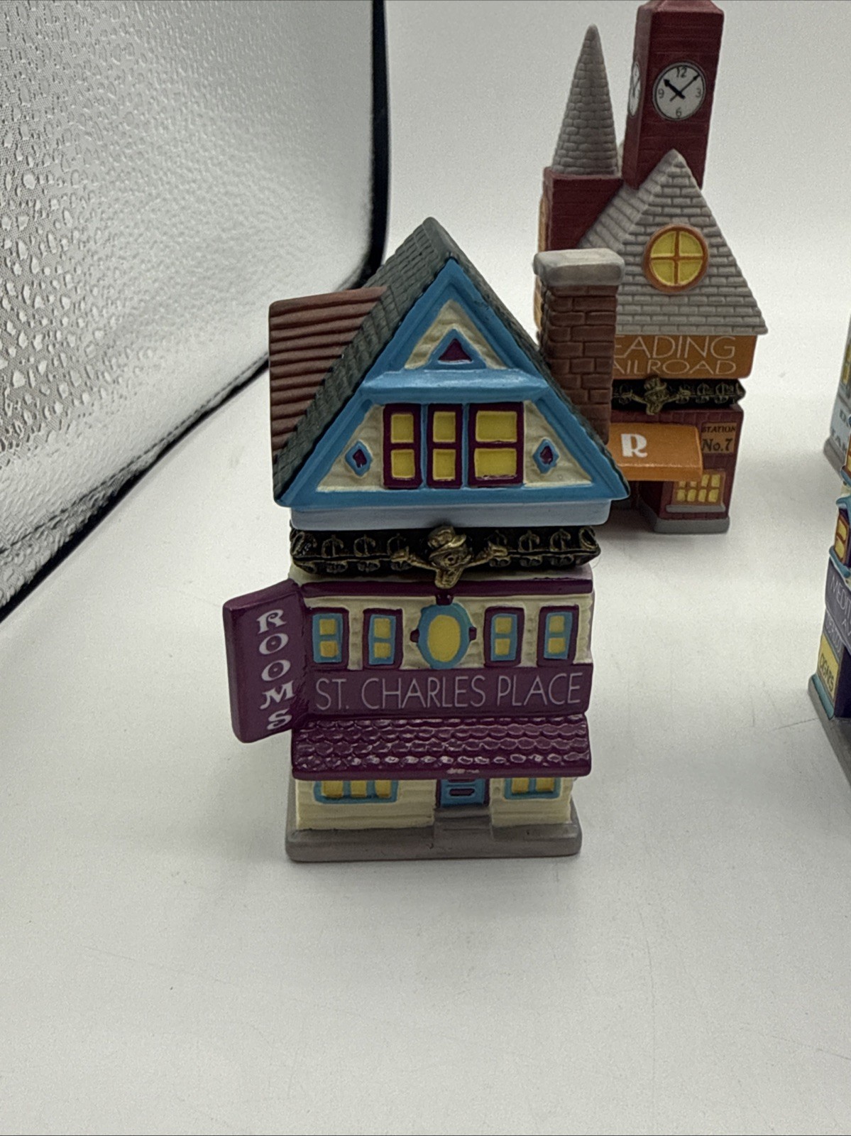 Vintage Monopoly 1999 Porcelain Trinket Box Hasbro Pieces Lot Of 10