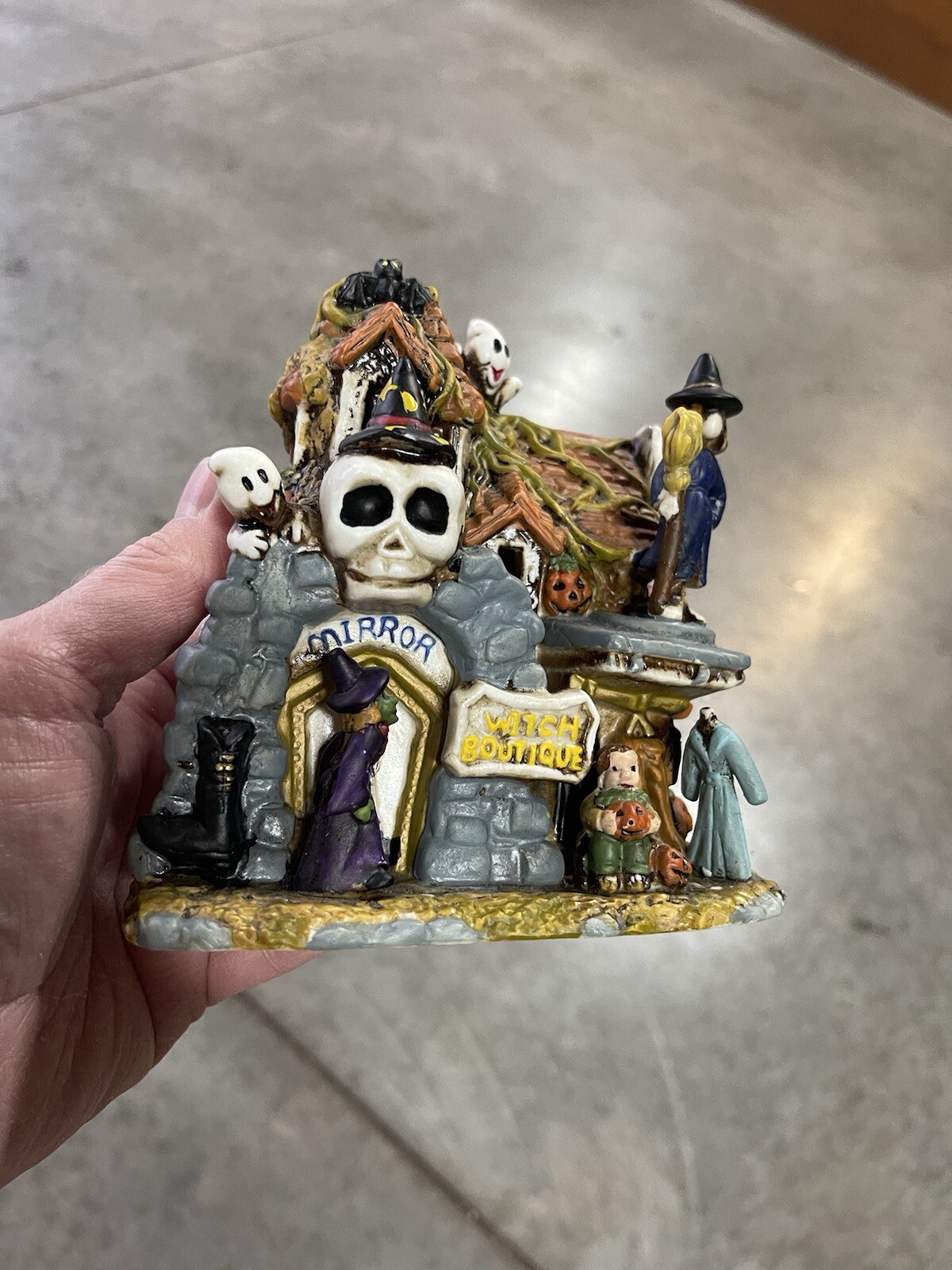 Spooky Hollow Ancient Village Witch Boutique Porcelain House Ghost