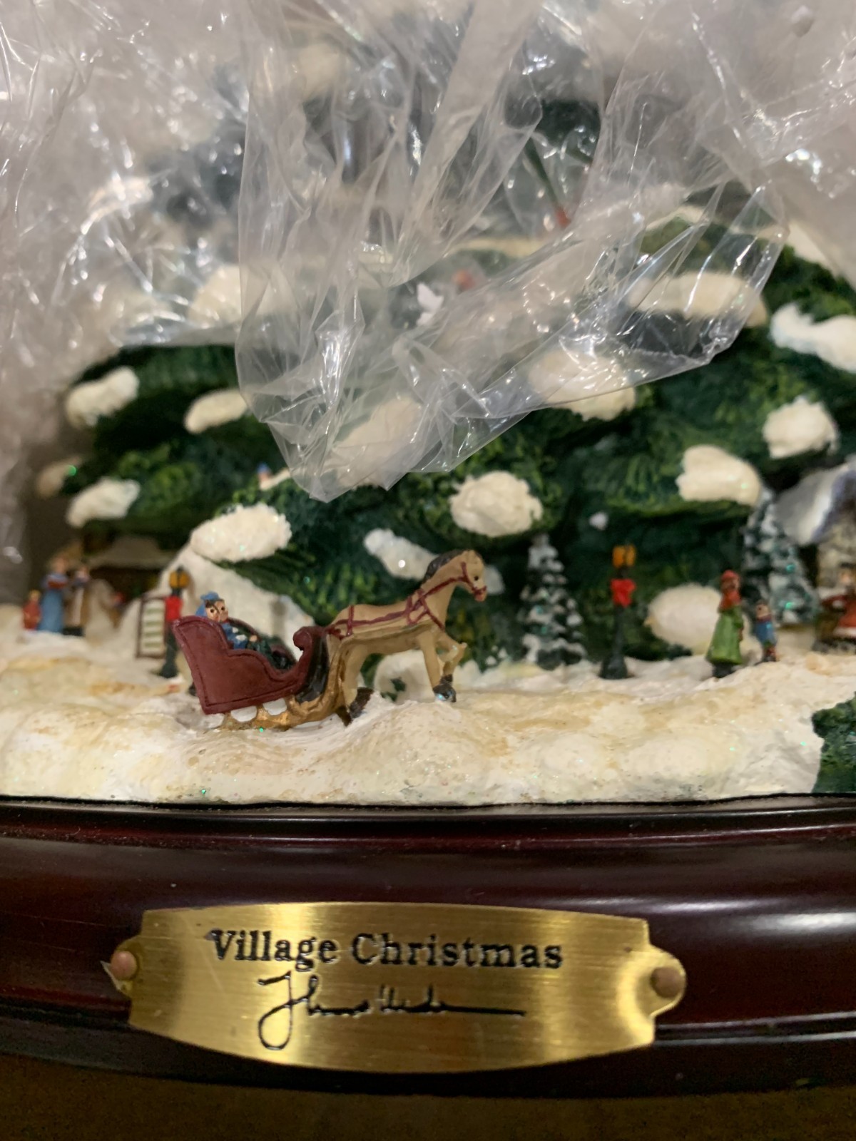 Thomas Kinkade “Village Christmas” Illuminated Tree w Power Adapter Works Great