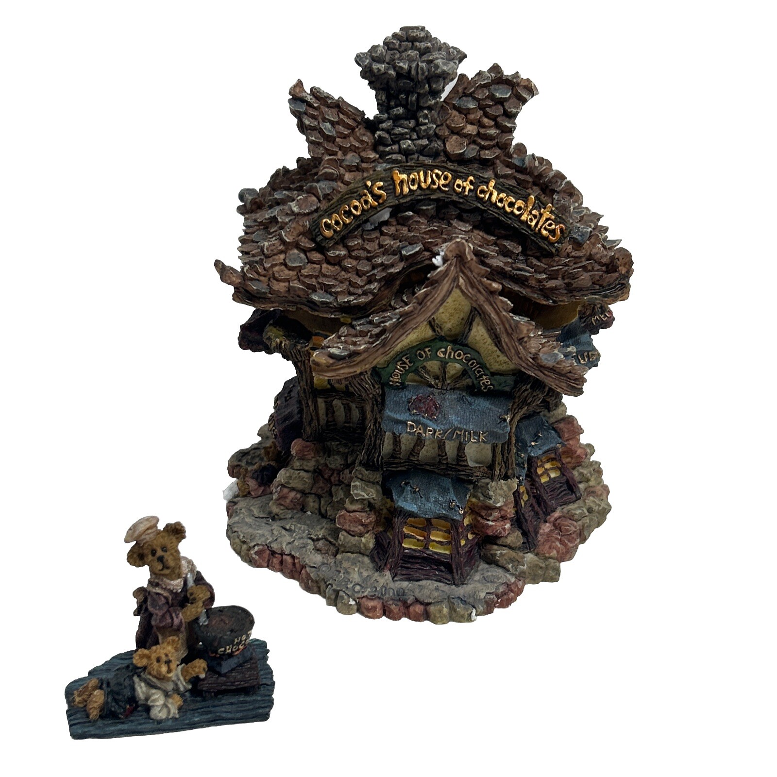 Boyds Bear Bearly Built Villages Town Matthews Bungalow 4″ x 4″ x 5″ Collectible