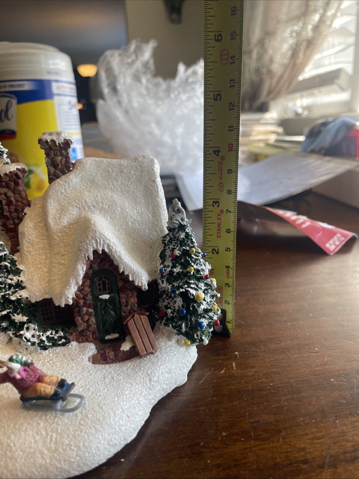Thomas Kinkade the Sleigh Ride Christmas Village House 2009 Teleflora Light-Up