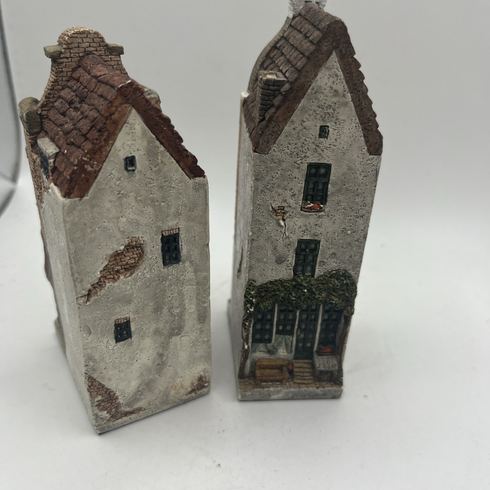 Amsterdam Streets Miniature Houses 4.5” Hand Painted Lot Of 2