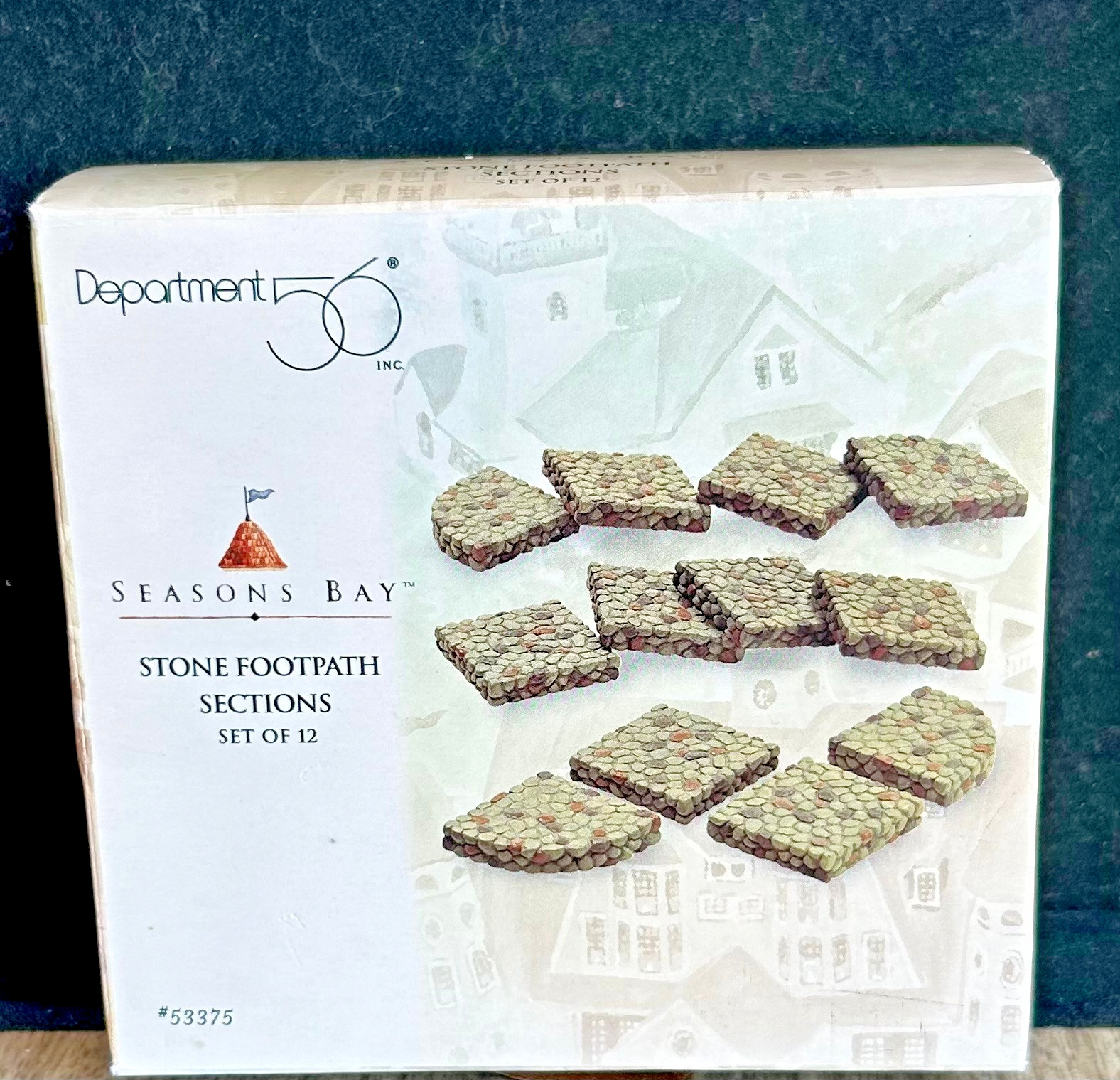 Dept 56 Seasons Bay Stone Footpath Sections #53375 Old Stock w/Box Retired