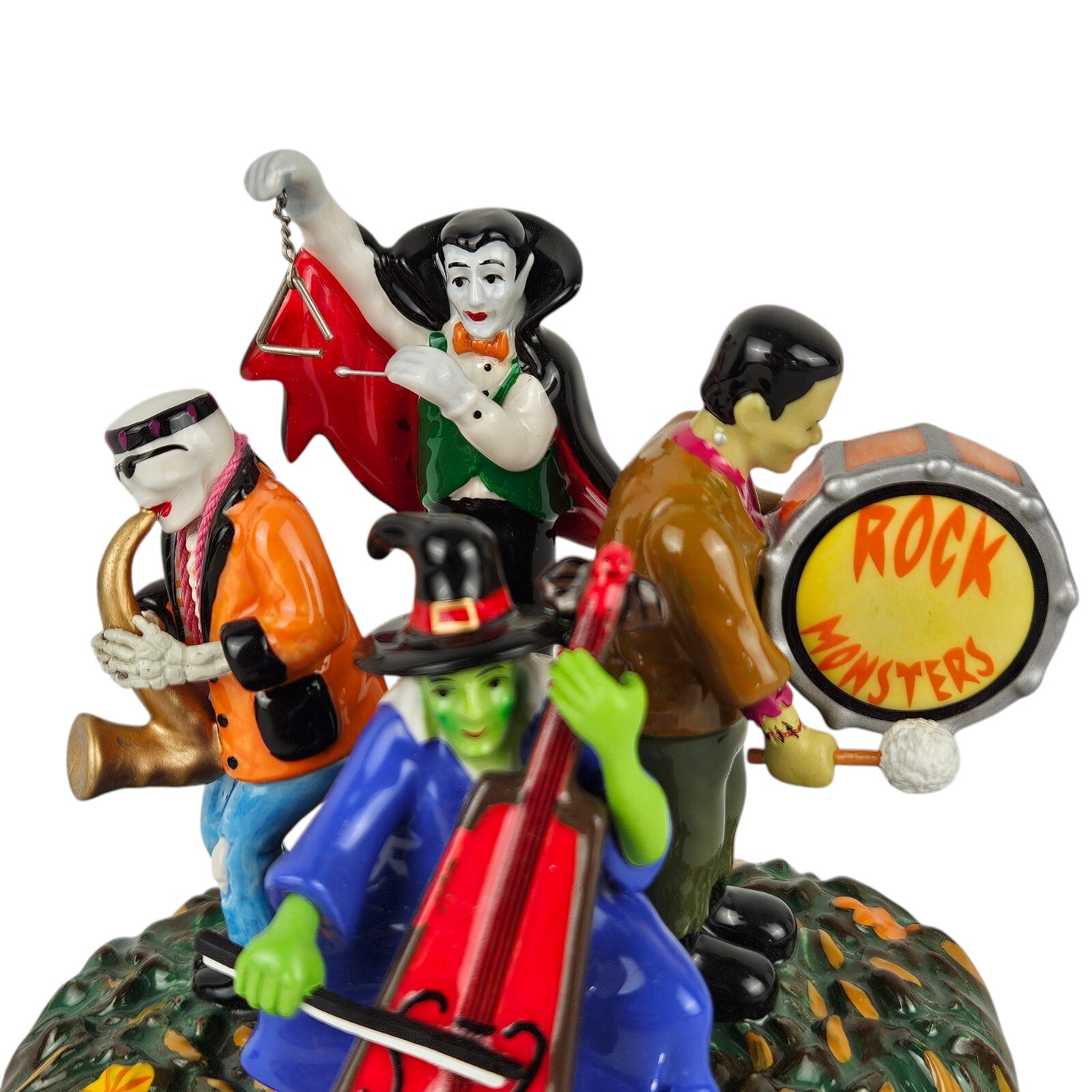 Dept 56 Halloween Monsters Rock Band 53245 Vampire Zombie Frankenstein Witch