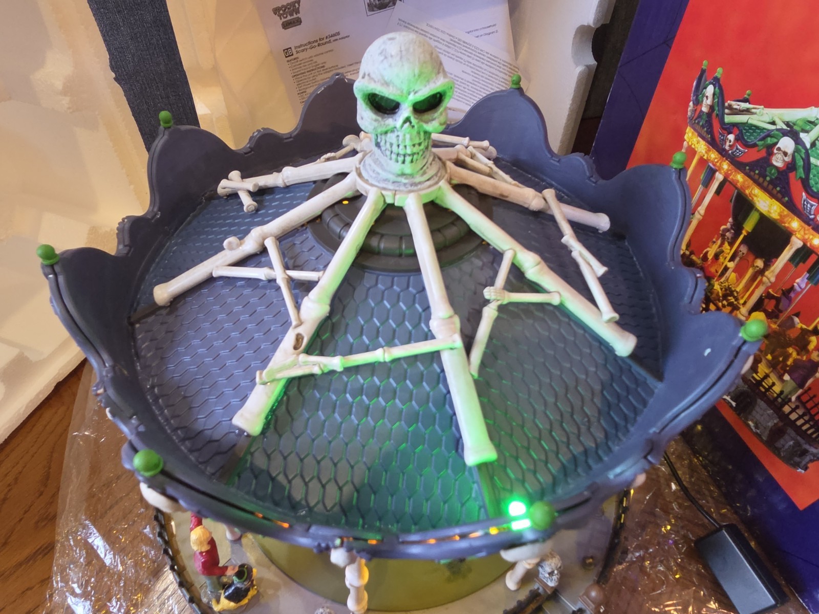 Lemax Scary Go Round #34605 Spooky Town Carnival Village