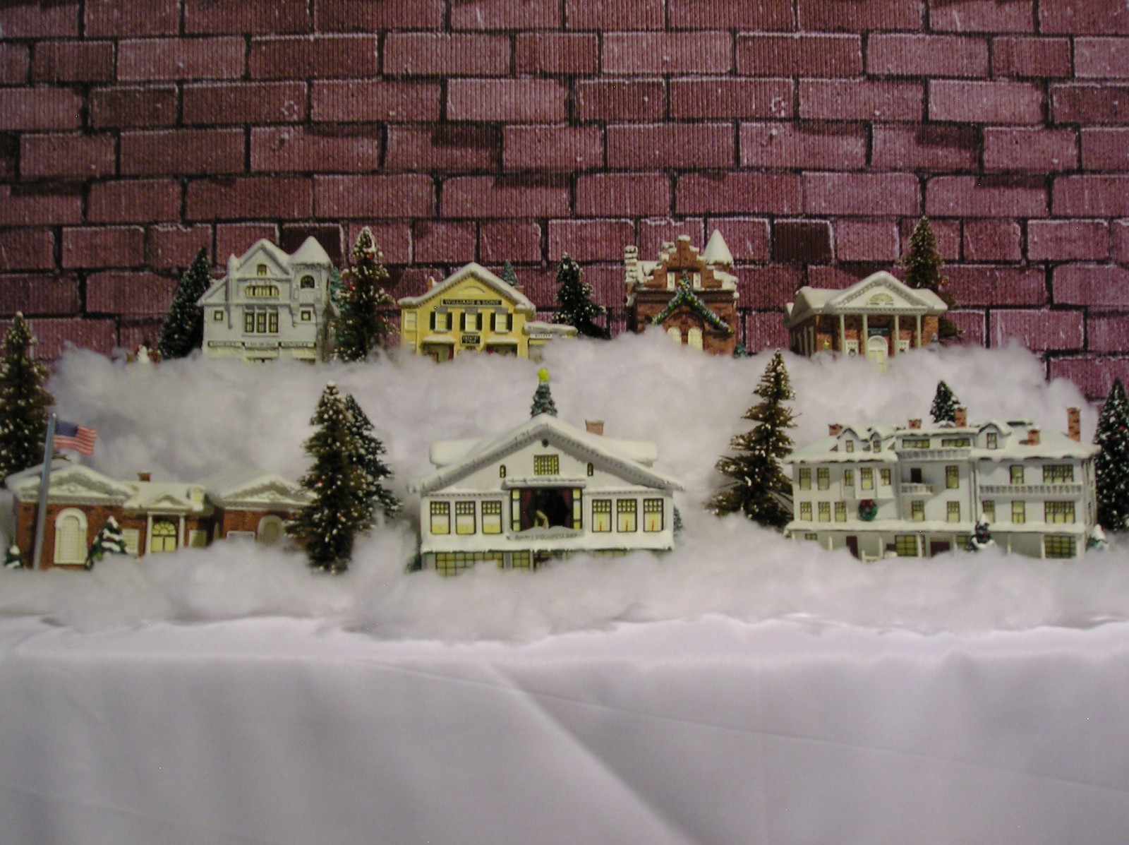 Norman Rockwell’s Christmas Village Buildings on Main Street (Set of 7)