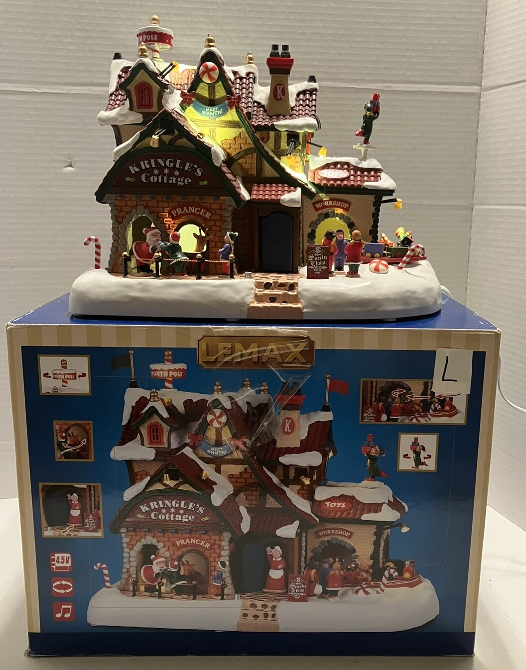 Lemax Christmas Village Kringles Cottage Santa North Pole Please Read