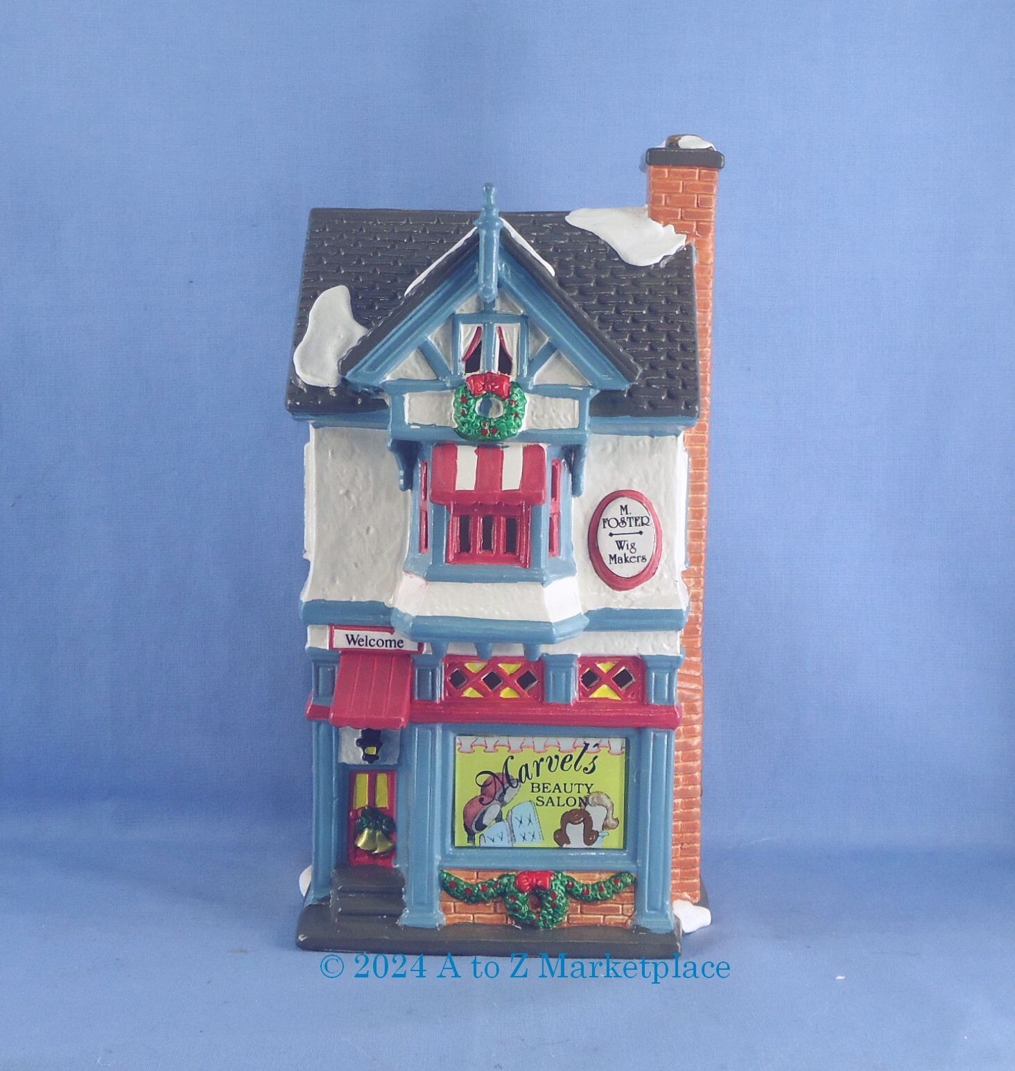 Dept 56 Snow Village Marvel’s Beauty Salon 5470-4 w/Lamp NIB Old Stock