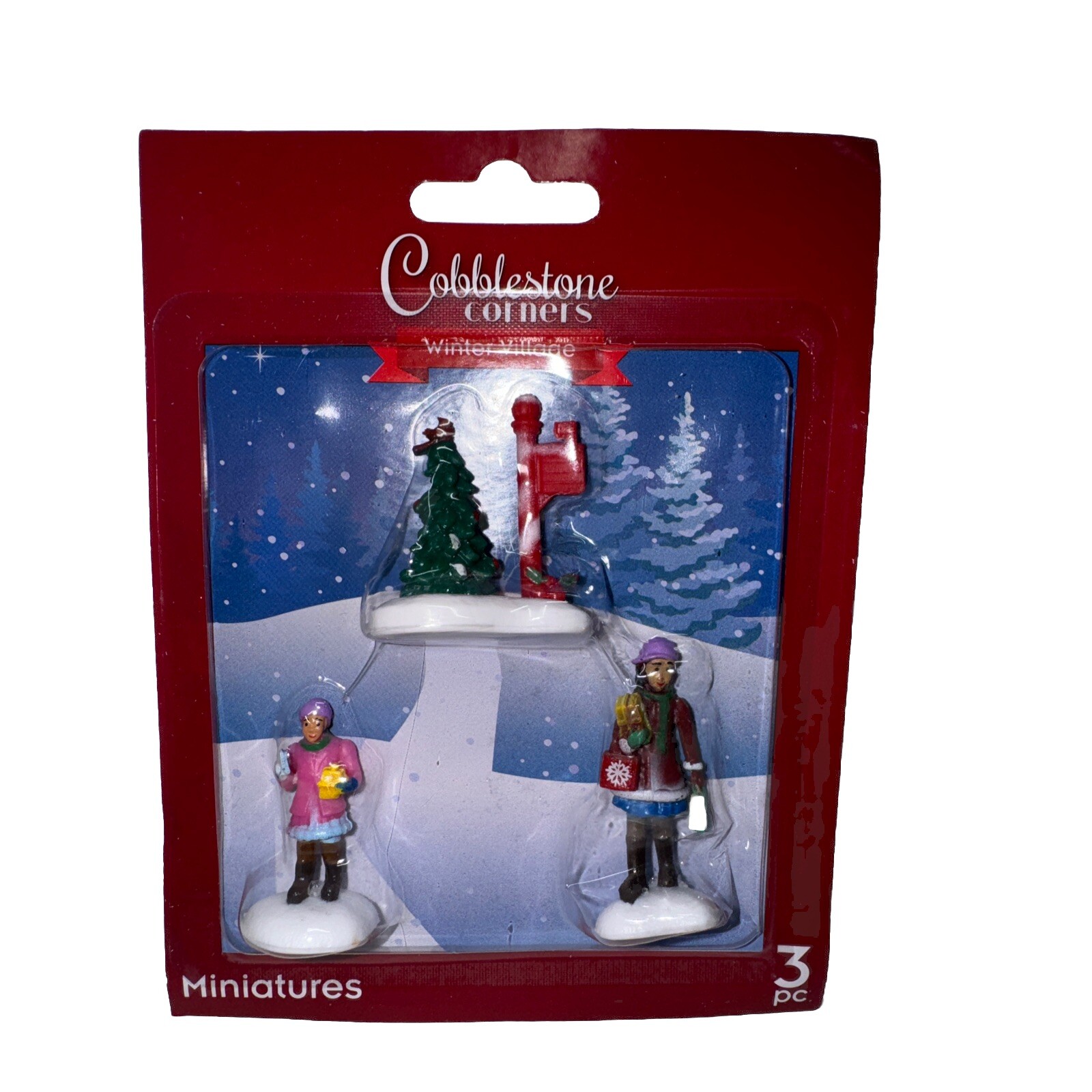 Cobblestone Corners Winter Village 3 Piece Set Great For Snow Globs!