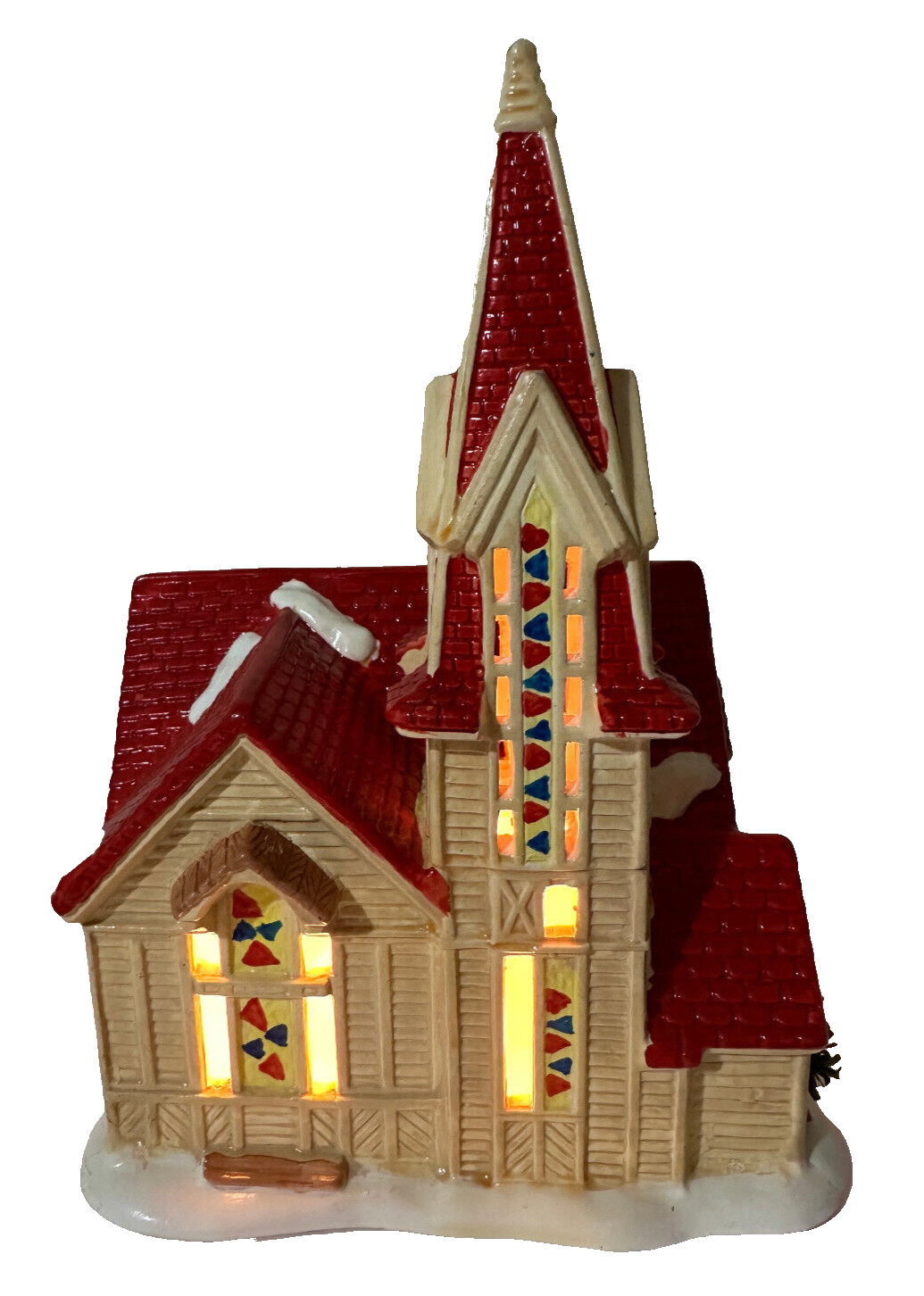 Vintage SEASONAL SPECIALTIES CHURCH CATHEDRAL LIGHTED CHRISTMAS VILLAGE