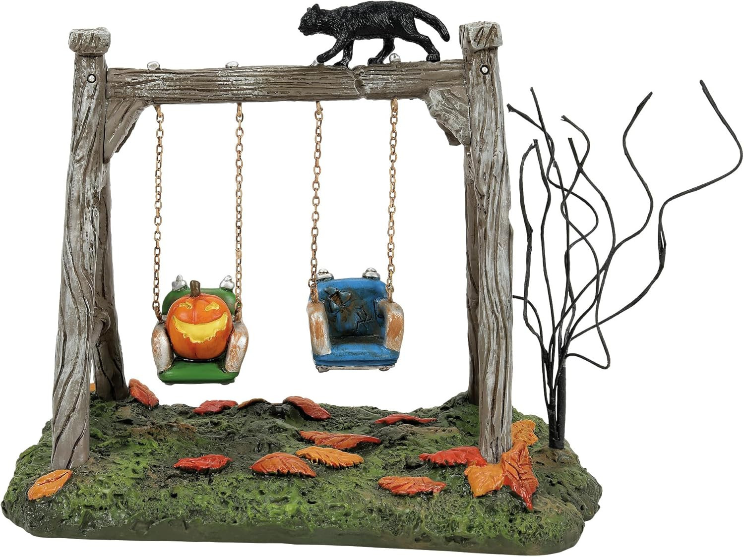 Village Collection Accessories Halloween Got a Push Spooky Swingset Figurine, 4.